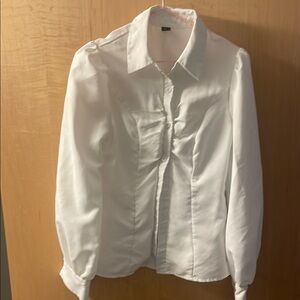 White Button-Up Blouse